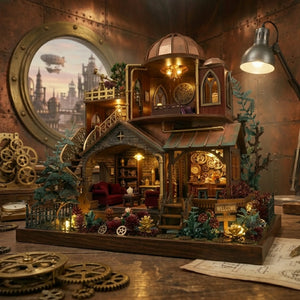 Wooden Enchanted Forest Cottage Miniature House Model Kit