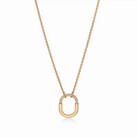 Lock Small Halo Pendant Necklace
