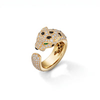 Panthère Medium Half Pave Ring