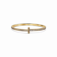 T1 Narrow Pave Radiance Bangle Bracelet