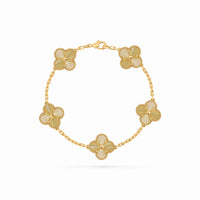 Vintage Alhambra 5 Motif Guilloche Bracelet