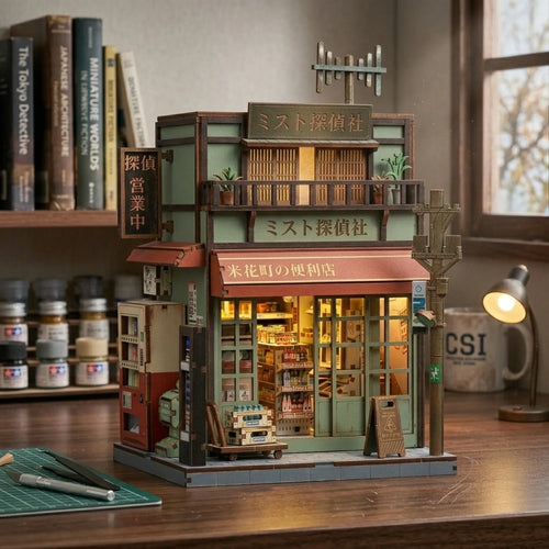 Wooden Beika Cho Convenience Store Miniature House Model Kit