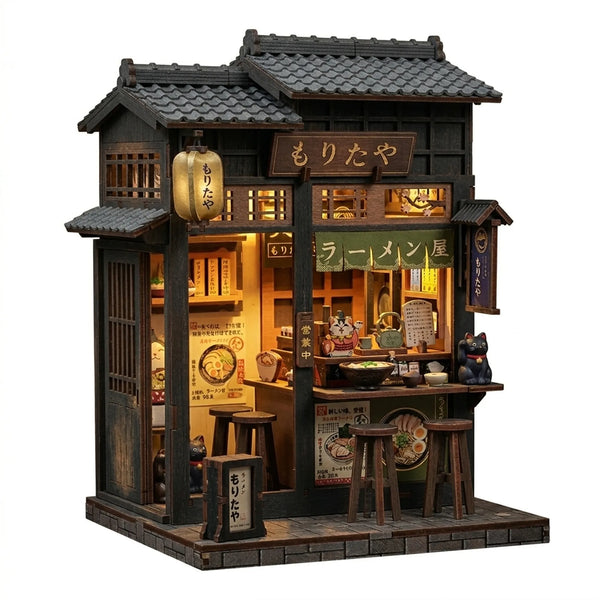 Wooden Morita Ramen Shop Miniature House Japanese Store Kit