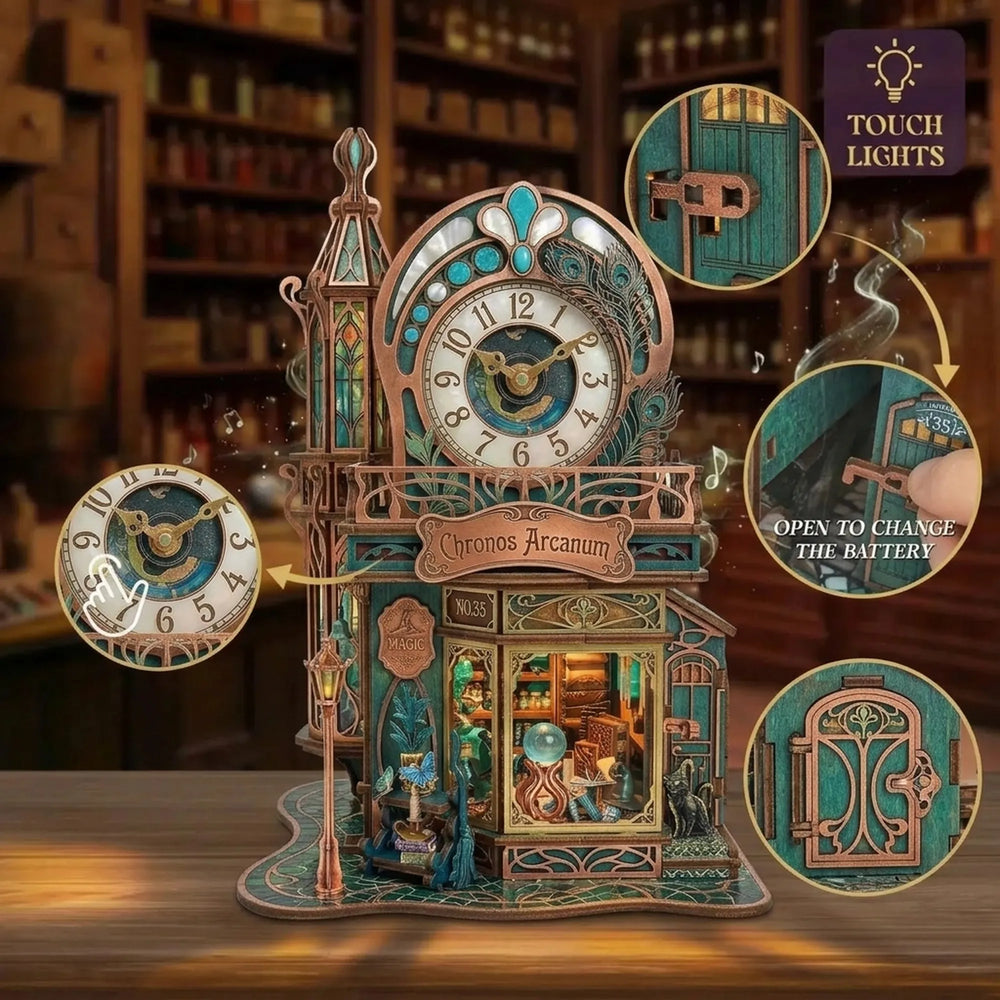 Wooden Time Magic Club Miniature House Mystery Model Kit