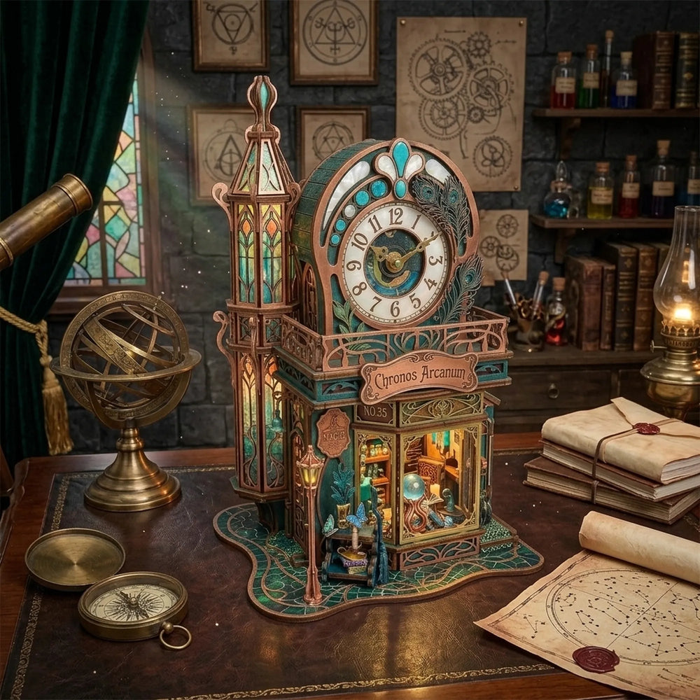 Wooden Time Magic Club Miniature House Mystery Model Kit