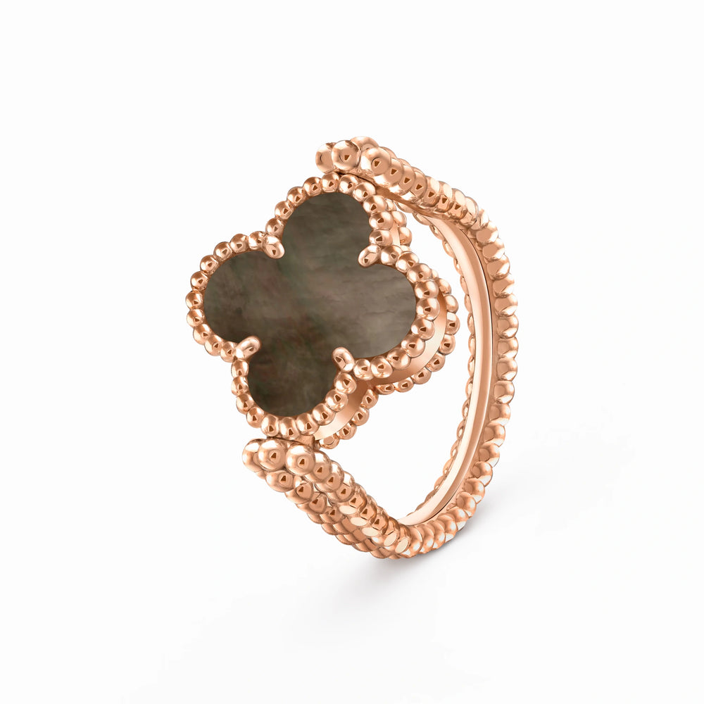 Alhambra Azure Clover Beaded Ring