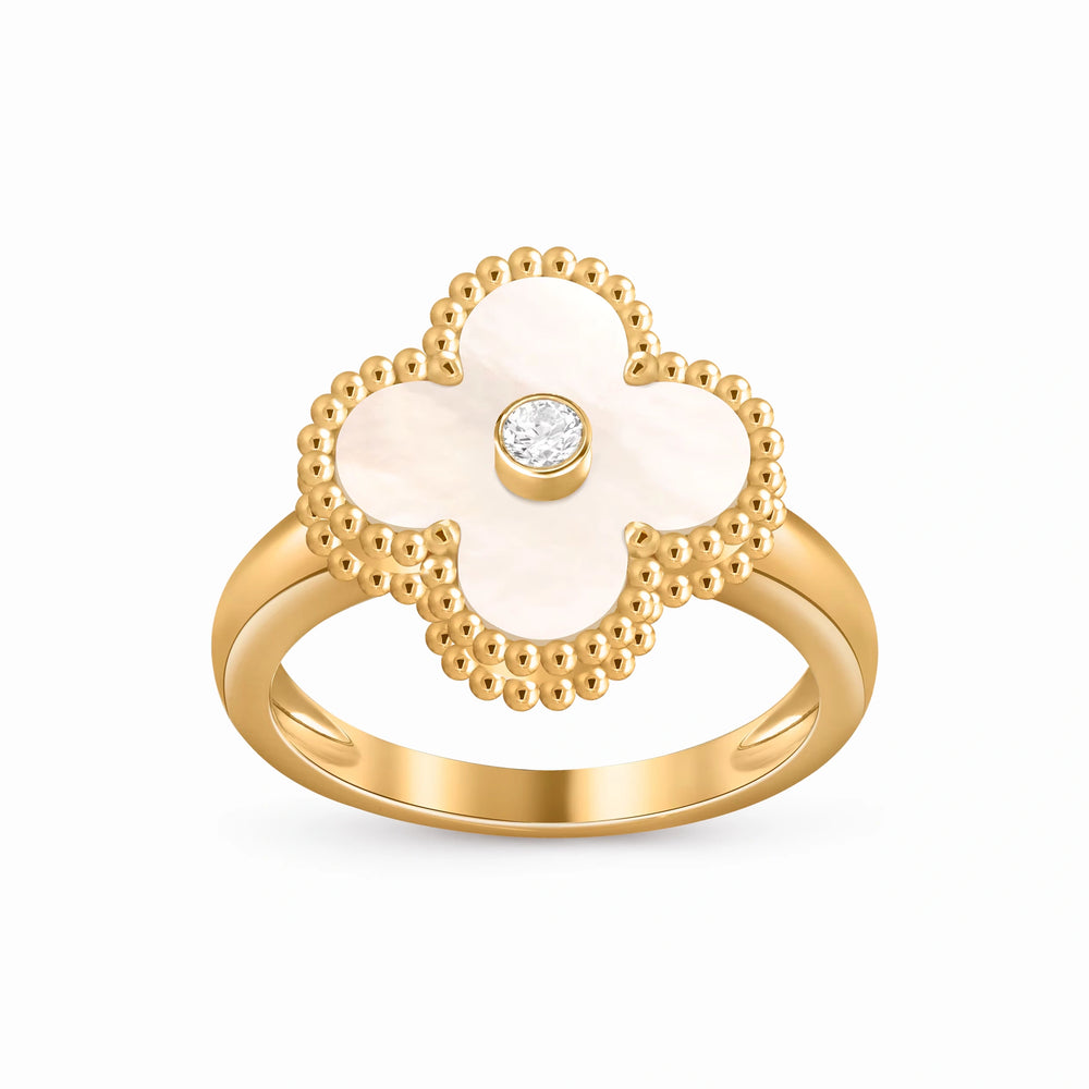 Alhambra Nacre Clover Beaded Ring