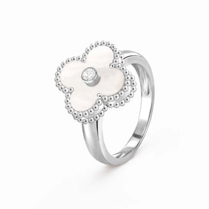 Alhambra Nacre Clover Beaded Ring