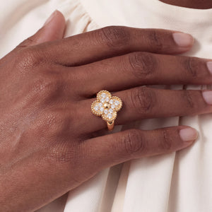 Alhambra Pavé Lumiere Fleur Ring
