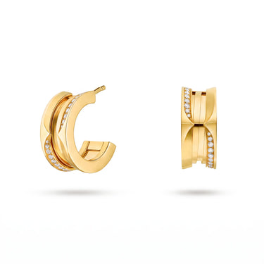 B.zero1 Spiral Pavé Hoop Earrings