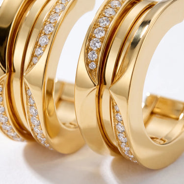 B.zero1 Spiral Pavé Hoop Earrings