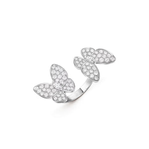 Deux Papillons Jardin Rose Ring