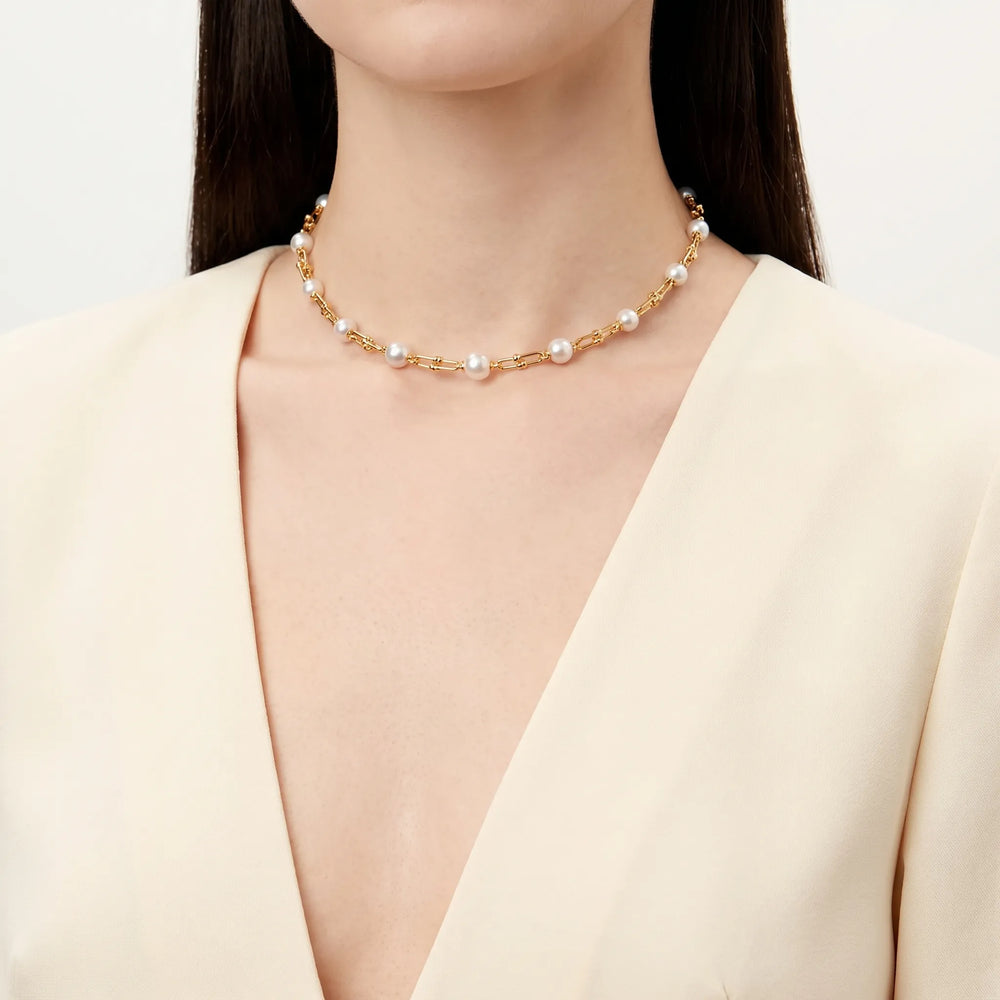 HardWear Graduated Link Pearl Necklace