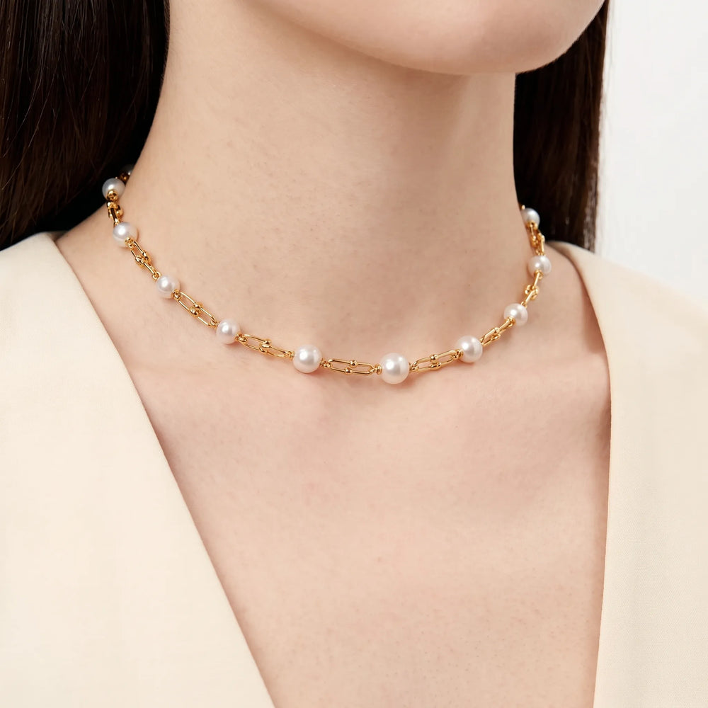 HardWear Graduated Link Pearl Necklace