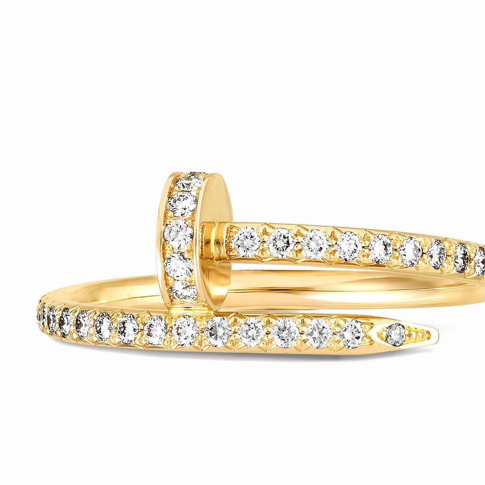 Juste un Clou Half Paved Ring