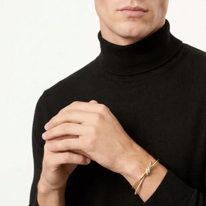 Knot Double Row Embrace Bangle Bracelet