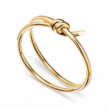 Knot Double Row Hinged Bangle