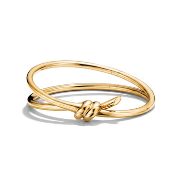 Knot Double Row Hinged Bangle