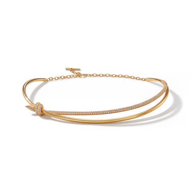 Knot Grace Double Row Necklace