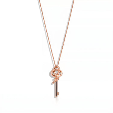 Knot Mini Key Charm Necklace