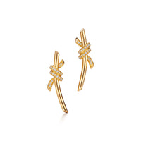 Knot Pavé Climber Earrings