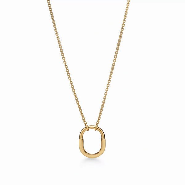 Lock Halo Small Pendant Necklace