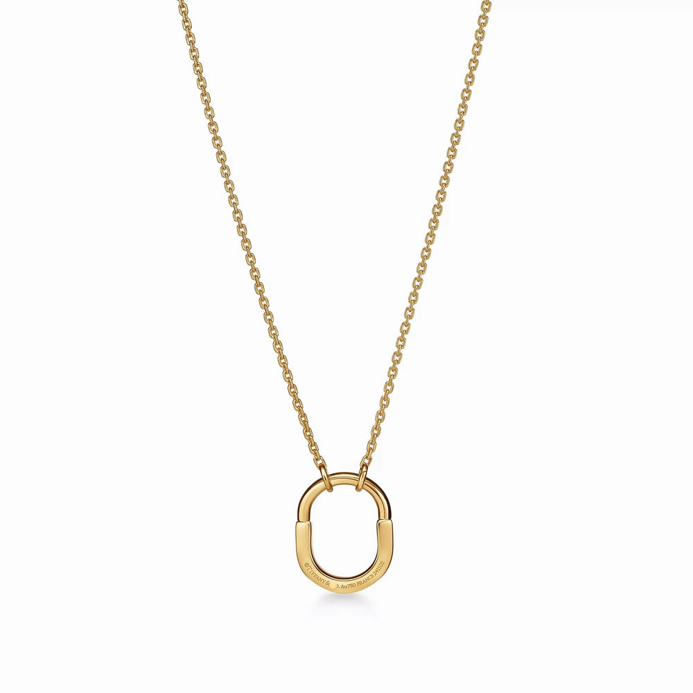 Lock Halo Small Pendant Necklace