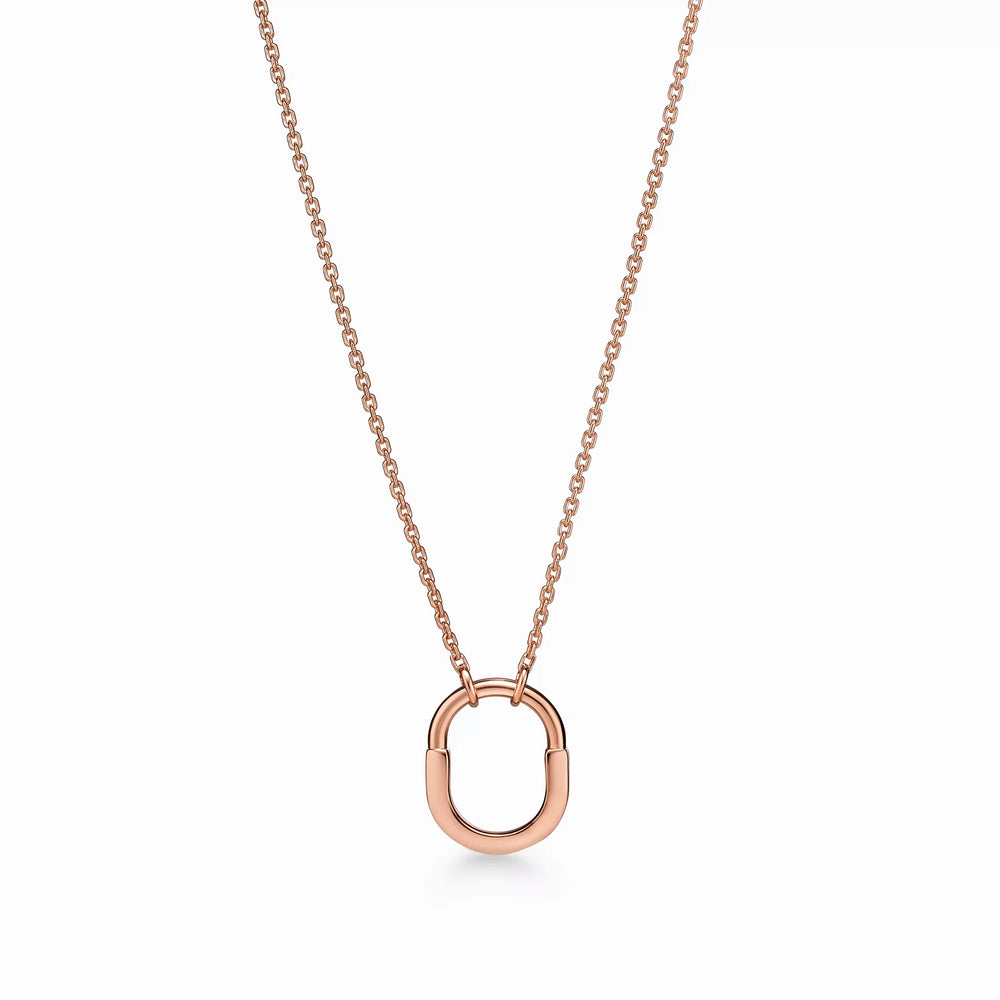 Lock Halo Small Pendant Necklace
