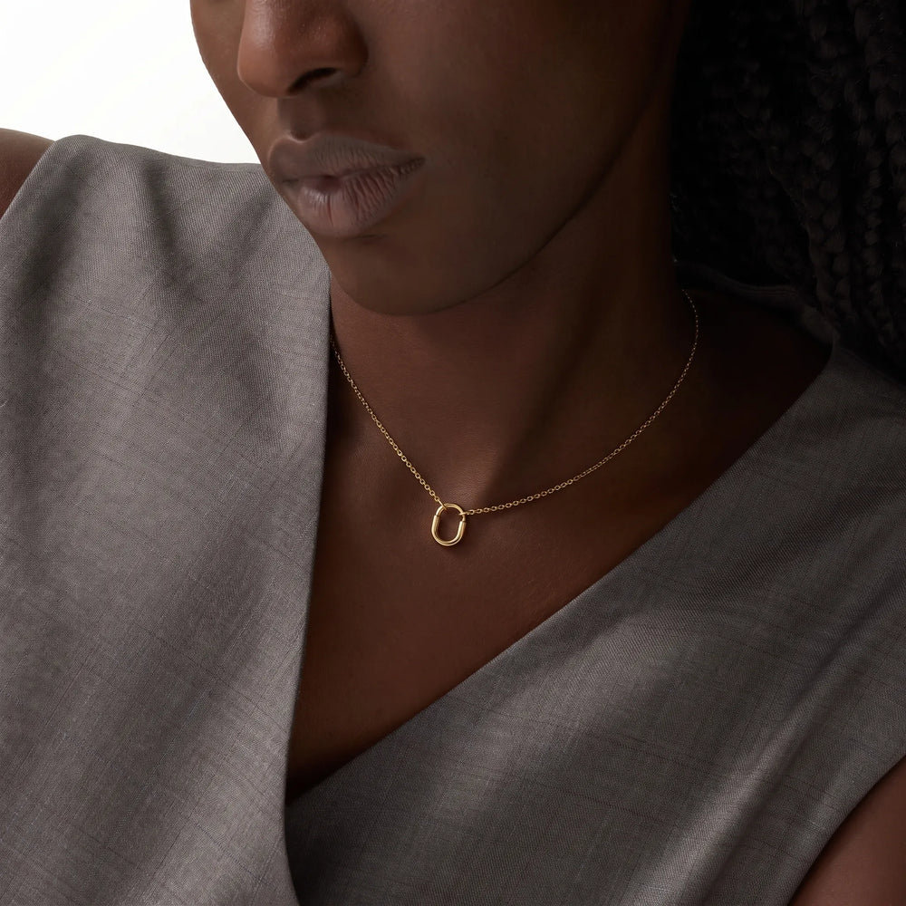 Lock Halo Small Pendant Necklace