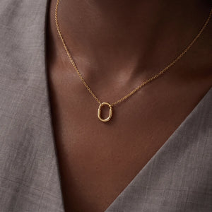 Lock Halo Small Pendant Necklace