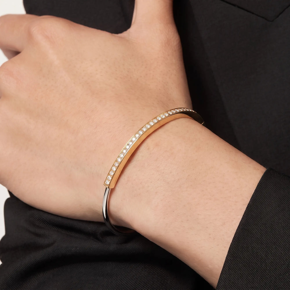 Lock Narrow Bangle Bracelet