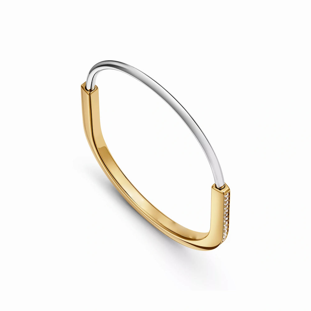 Lock Narrow Bangle Bracelet