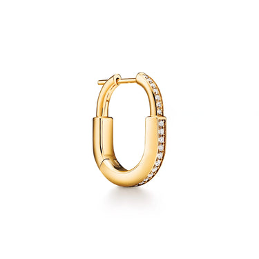 Lock Petite Full-Pavé Hoop Earrings