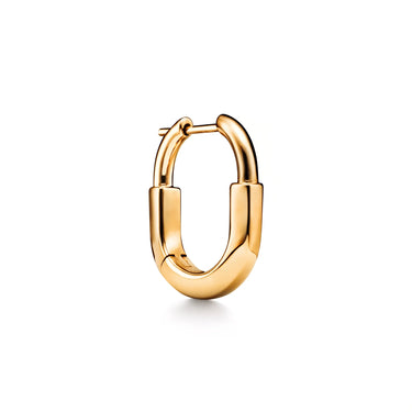 Lock Petite Oval Hoop Earrings