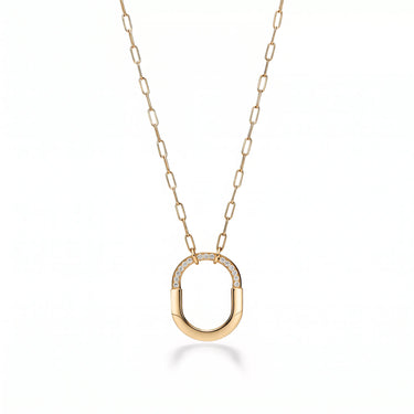 Lock Radiant Pavé Pendant Necklace