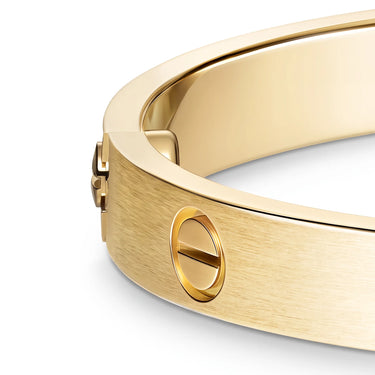 Love Brushed Finish Bangle Bracelet