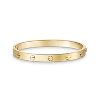 Love Brushed Finish Bangle Bracelet