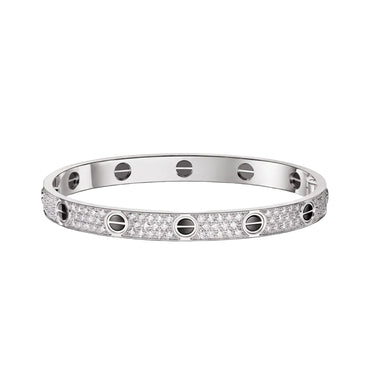 Love Ceramic Pavé Bangle Bracelet