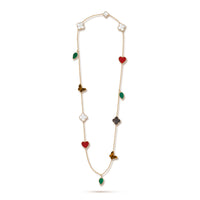 Lucky Alhambra 12 Motif Long Necklace