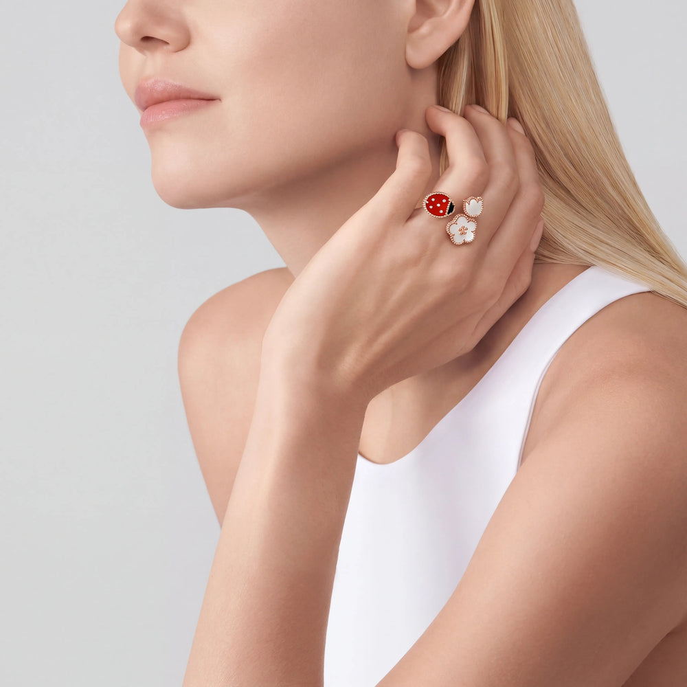Lucky Animals Ladybug Blossom Ring
