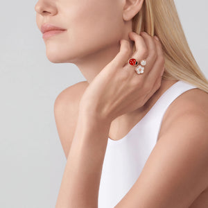 Lucky Animals Ladybug Blossom Ring
