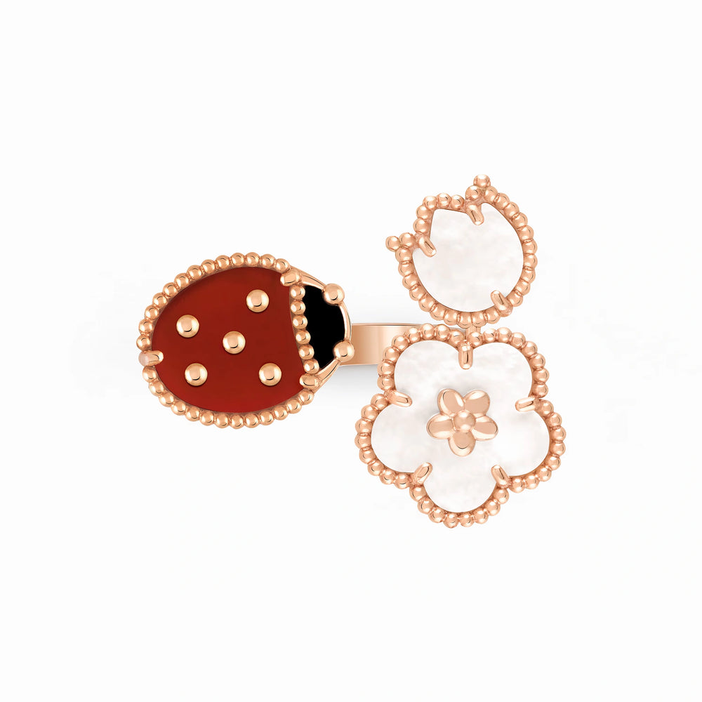 Lucky Animals Ladybug Blossom Ring