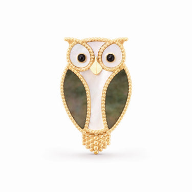 Lucky Spring Nocturne Owl Brooch