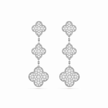 Magic Alhambra 3 Motif Cascade Earrings