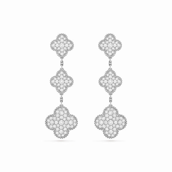 Magic Alhambra 3 Motif Cascade Earrings