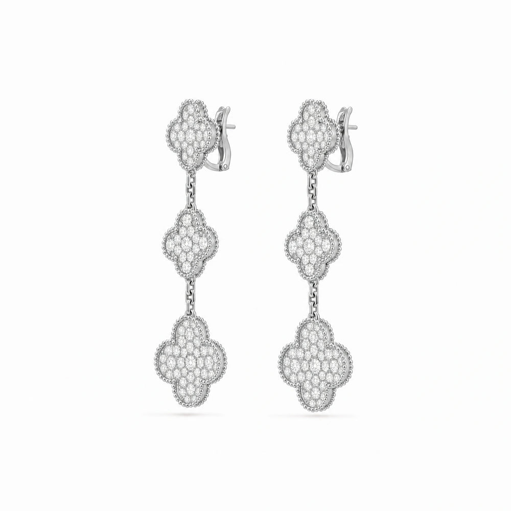 Magic Alhambra 3 Motif Cascade Earrings