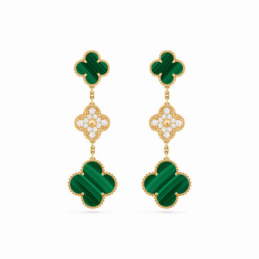 Magic Alhambra Verdure 3 Motif Earrings