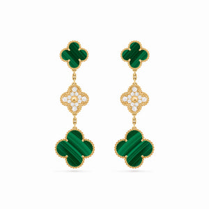 Magic Alhambra Verdure 3 Motif Earrings