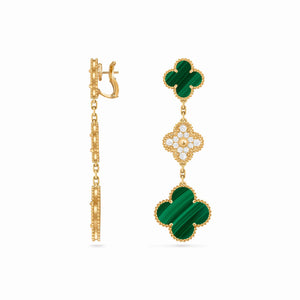 Magic Alhambra Verdure 3 Motif Earrings