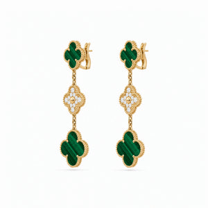 Magic Alhambra Verdure 3 Motif Earrings